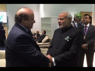PM Modi meets Pakistan counterpart Nawaz Sharif; exchange pleasantaries
