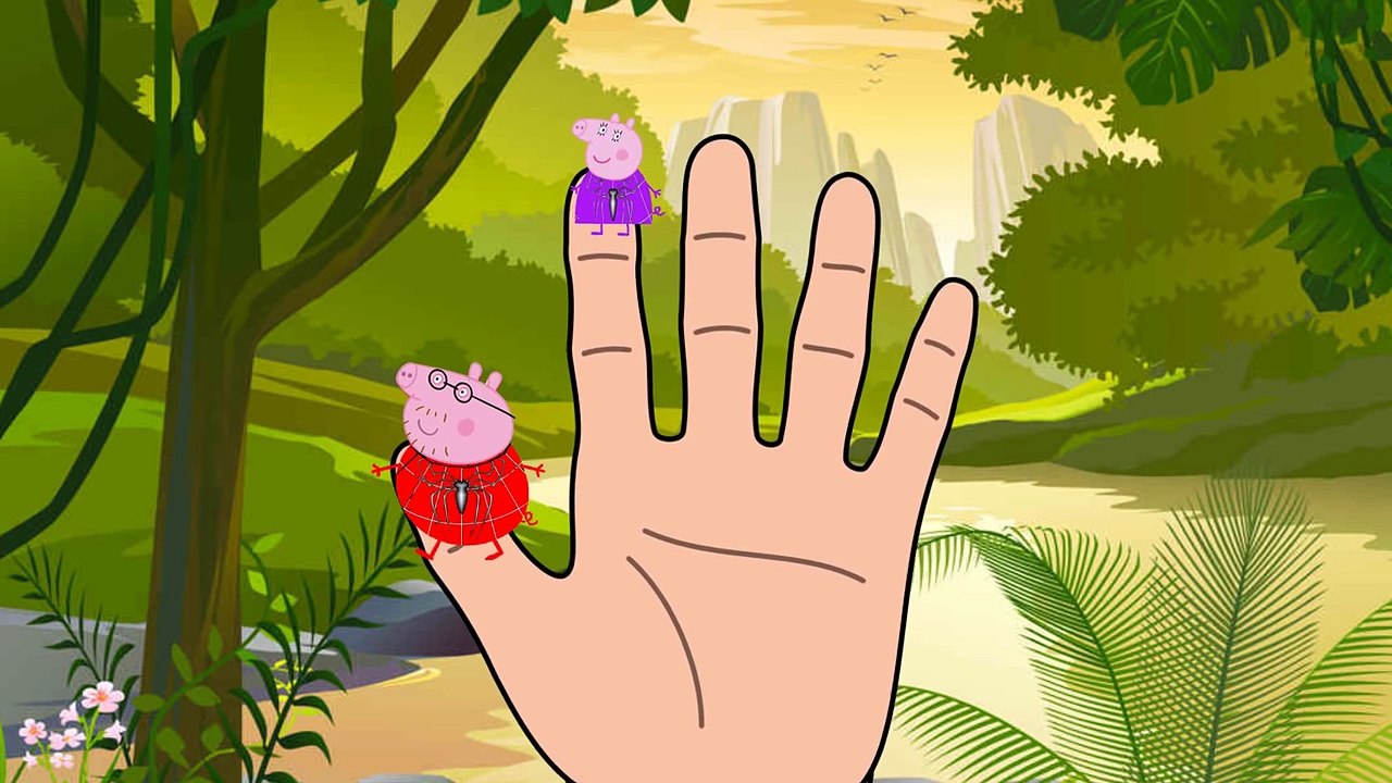 Peppa Pig Finger Family Spiderman, Daddy Finger Nursery Rhymes Collection