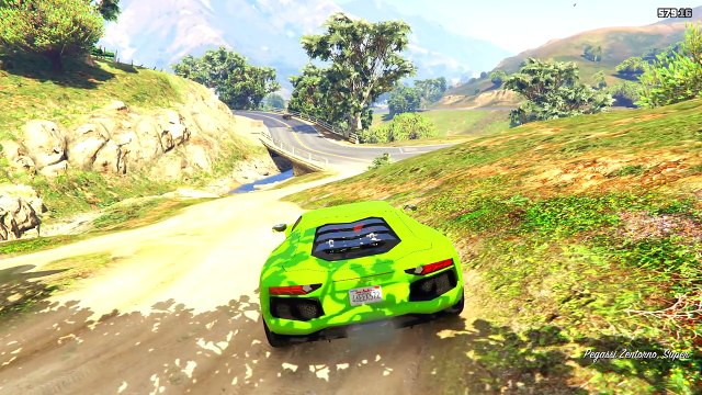 Spiderman Lamborghini Disney Cars Lightning McQueen (Cartoon For Kids)