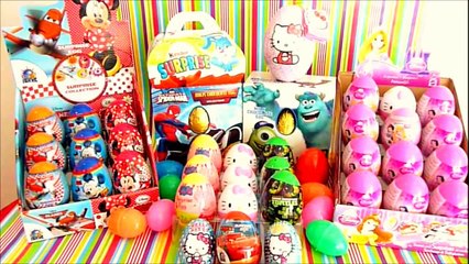 100 Kinder Surprise Eggs Unboxing 1 Hour MAXI COMPILATION Giant Peppa Pig Hello Kitty Cars HD