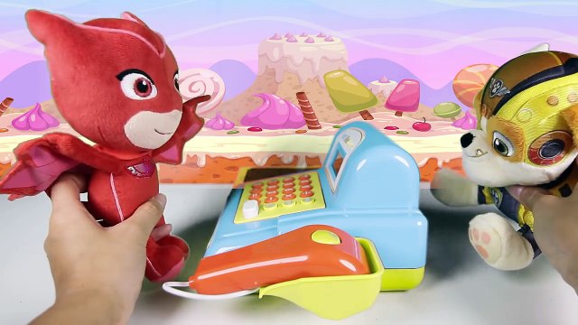 PJ Masks Romeo and Descendants Maleficent Steal Paw Patrol Weeble Toys from Paw Patrol Rubble