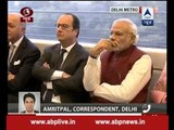 Watch PM Modi and French President travel via Delhi metro