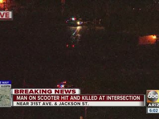 Man on scooter struck by pick-up truck, killed