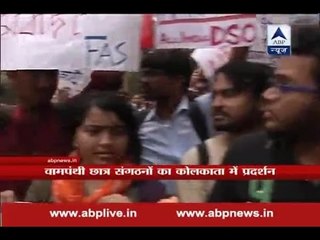 Kolkata: All India DSO protest march at Jadavpur University over JNU row