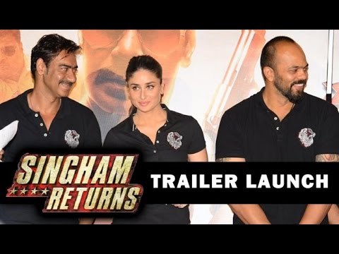 Ajay Devgn, Kareena Kapoor Khan And Rohit Shetty Attend Trailer Launch Of 'Singham Returns'