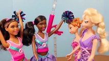Frozen Elsa amp Anna Barbie Cheerleader Career Toys amp Barbie Friends Nikki Grace DisneyCarToys
