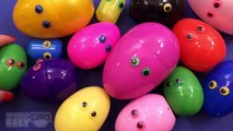 Opening 15 Colours Face Hello Kitty Peppa Pig Spiderman Surprise Eggs Spongebob Frozen Toys