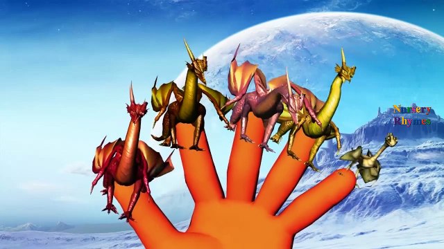 Finger Family Rhymes Elephant Sharks Cartoons | Dragons Finger Family Children Nursery Rhymes