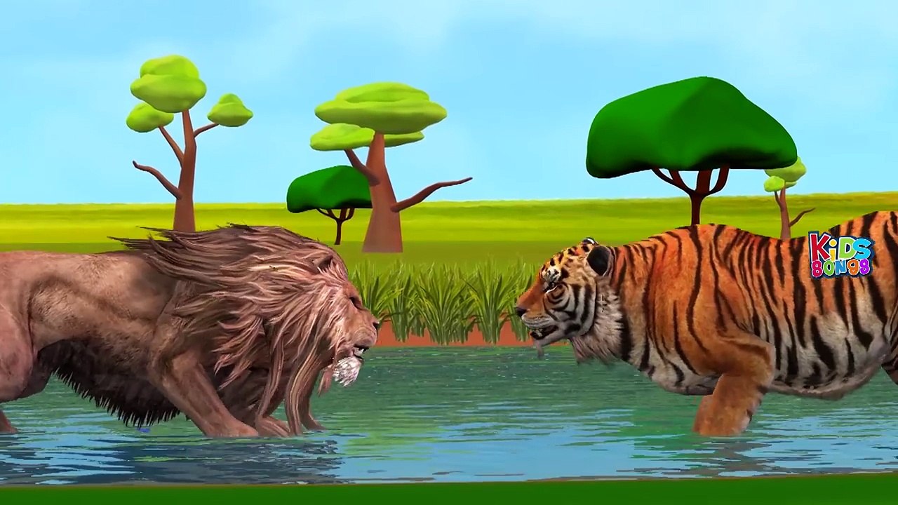 Lion Vs Tiger Finger Family Nursery Rhymes | Lion Vs Tiger Fight | Finger Family Songs For Children