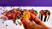 Play Doh Shopkins - Cars 2 LPS Spongebob Rainbow Dippin Dots - Surprise Eggs
