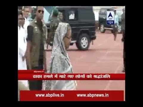 Bangladesh PM Sheikh Hasina pays tribute to the victims of Dhaka attack