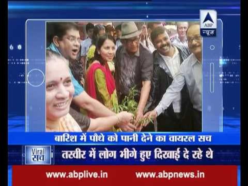 Viral Sach: Were plants being watered by Mayor Praveena during rain too?