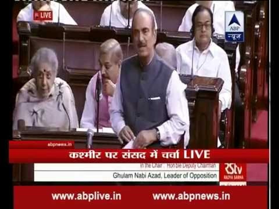 Should militants and civilians in Kashmir be treated same, asks Ghulam Nabi Azad in RS