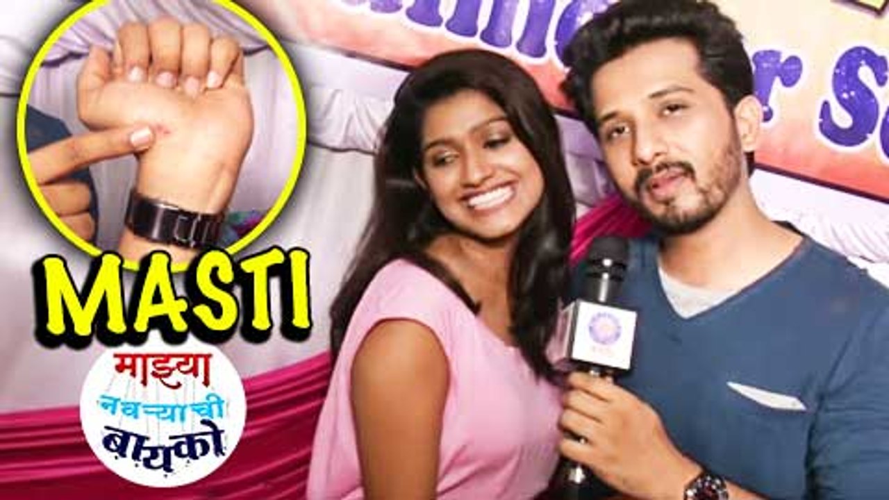 Gurunath & Shanaya's Offscreen Masti | CANDID On Set | Majhya Navryachi Bayko | Zee Marathi Serial