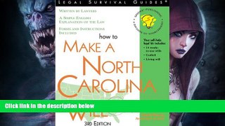 Buy NOW  How to Make a North Carolina Will Jacqueline D. Stanley  Book