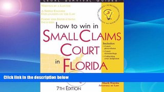 Buy NOW  How to Win in Small Claims Court in Florida (Legal Survival Guides) Mark Warda  Book