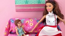 Barbie tandarts stelt gerust en helpt - Isabel haar stomme losse tand wordt getrokken