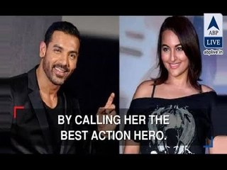 In Graphics: You're the best action hero, says John Abraham to Sonakshi Sinha