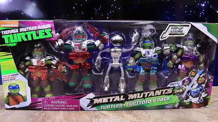 Teenage Mutant Ninja Turtles NEW Dimension X Metal Mutants Review with TMNT Chrome Fugitoid