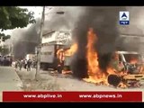 Cauvery row: Violence erupts in Bengaluru, arson and vandalism seen on the streets