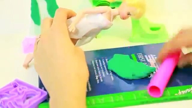 Play Doh Disney Princess Barbie Tinkerbell and Ariel Royal Vanity Little Mermaid Princess