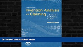 Buy NOW  Invention Analysis and Claiming: A Patent Lawyer s Guide Ronald D. Slusky  Book