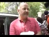 Delhi: Ink thrown at Deputy CM Manish Sisodia outside LG office