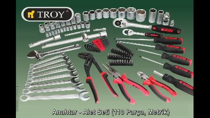 TROY 21910 Profesyonel Lokma   Anahtar   Alet Seti 110 Parça, Metrik[720P]
