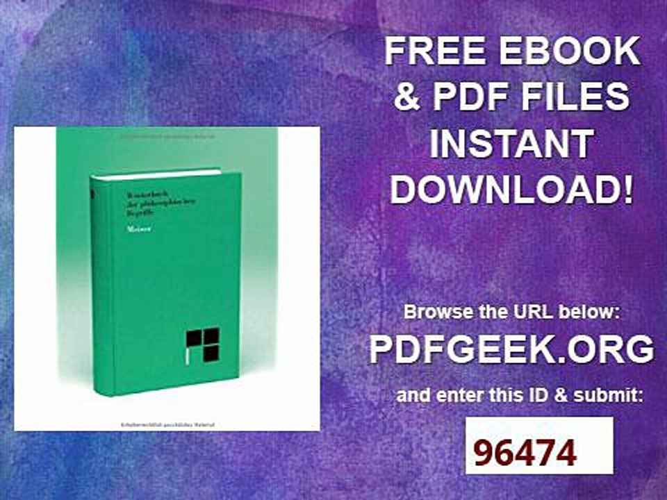 Wörterbuch der philosophischen Begriffe