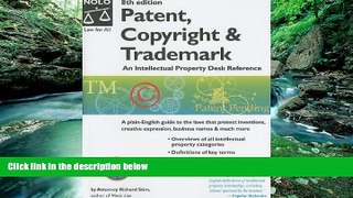 Buy Richard Stim Patent, Copyright   Trademark: An Intellectual Property Desk Reference (8th