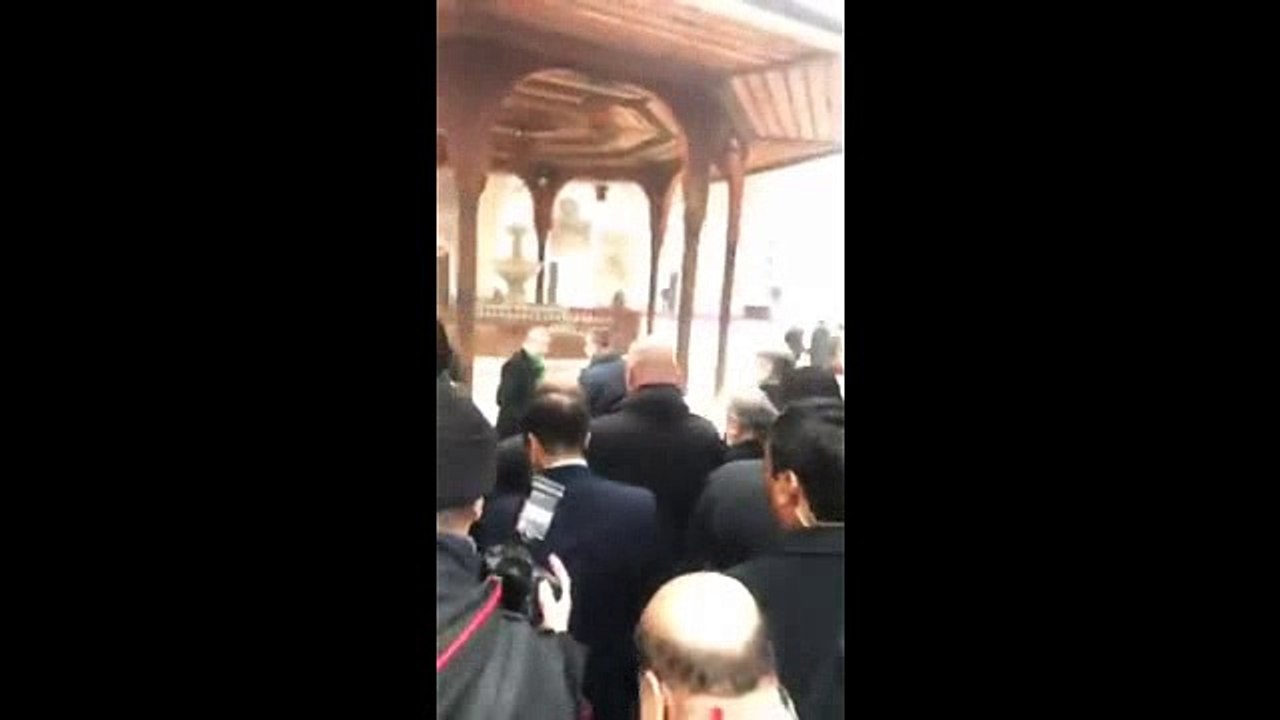 Prime Minister Nawaz Sharif Walking on the Streets of old town Sarajevo, Bosnia with Bosnian PM