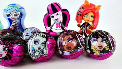 9 Chocolate Monster High Toy Surprise Egg Balls Huevos Sorpresa New Clawdeen Draculaura Ghoulia