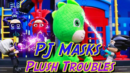 Download Video: PJ Masks Romeo Transforms Gekko with Cat Boy and Owlette into Plush Dolls as Luna Girl Kidnaps Them