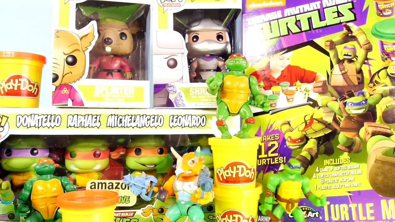 2014 TMNT Full Pop Figure Set Toys Play Doh Turtle Maker Softie Dough Playset - Disney Cars Toy Club