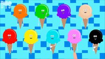 Colors for Children to Learn with Ice Cream Cartoon - Colours for Kids to Learn | Learning Videos