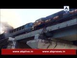 Fire breaks out in a freight train's engine in Surat