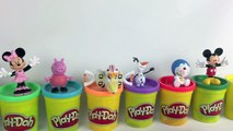 Learn the Numbers 1-10 Play Doh Snoopy Dancing Mickey Mouse Elsa Frozen Olaf Peppa Pig Minnie Mouse