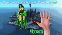 Justice League Finger Family Nursery Rhymes Song - Learning Colors for Kids w Justice League