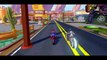 Spiderman & Sam Flynn Tron Legacy ride their bikes & have Fun + Hulk race Disney Cars Mcqueen ! +2