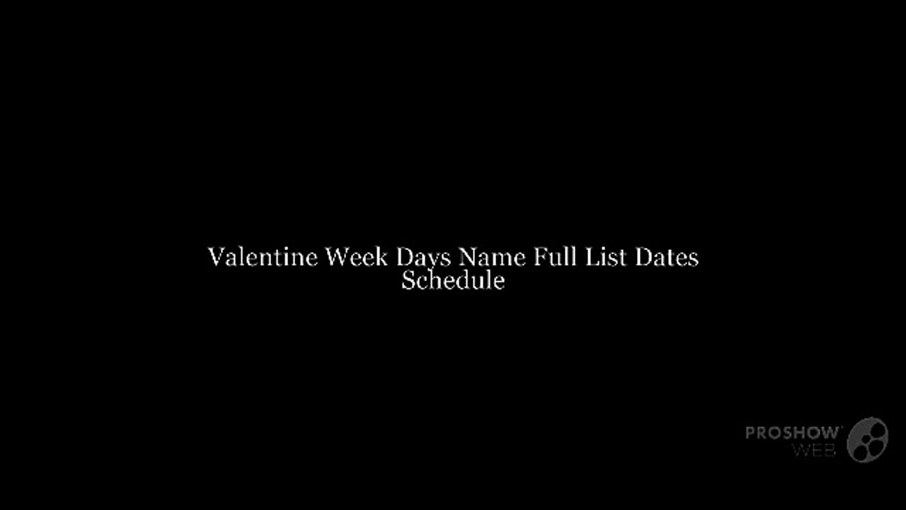 Valentine Week List