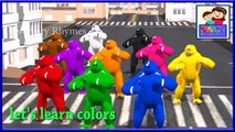 Crazy Gorilla Colors song | Learn Colours Song | Nursery Children Rhyme | 3d Animation Toddlers song