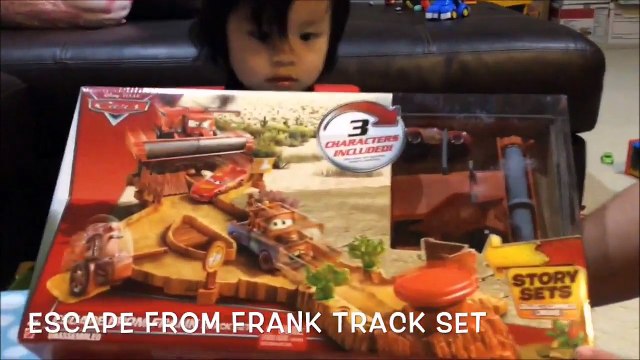 Toy Cars - Unboxing Disney Cars Escape from Frank Track Play Set - Toys for Kids by FamilyToyReview