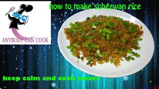 recipe schezwan rice:how to make schezwan rice.
