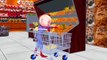 Funny SpiderBaby Doing Grocery Shopping Cart Toy At SuperMarket Vegetables Fruits & Play Doh Eggs