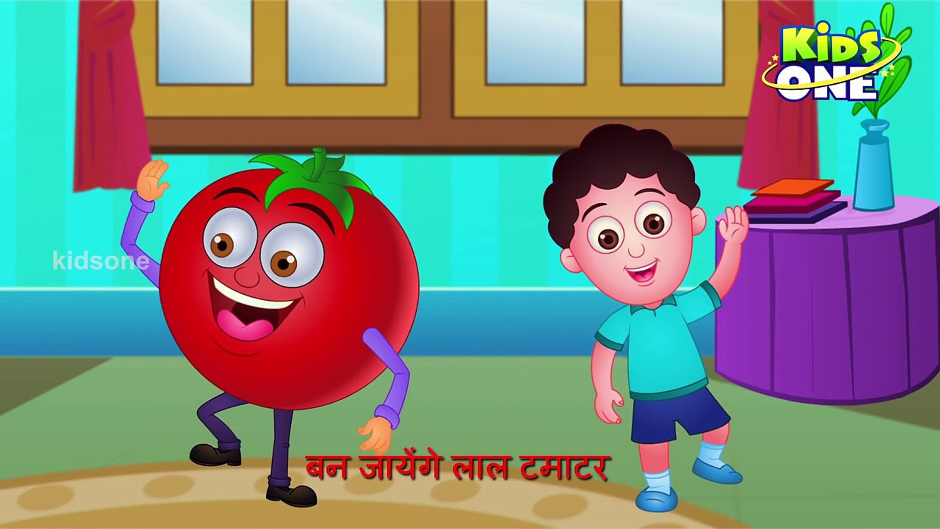 Lal Tamatar Hindi Nursery Rhyme | Cartoon Animated Rhymes For Children |  The Red Tomato - Vidéo Dailymotion
