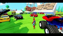 The AVENGERS : Spiderman Iron Man & Captain America Superheroes saved Disney Pixar Cars McQueen