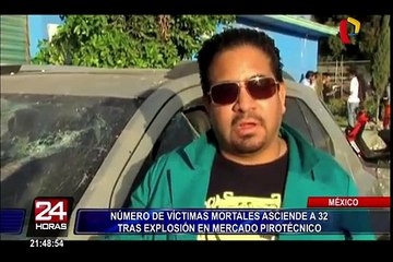 México: asciende a 32 los muertos por explosiones en mercado pirotécnico