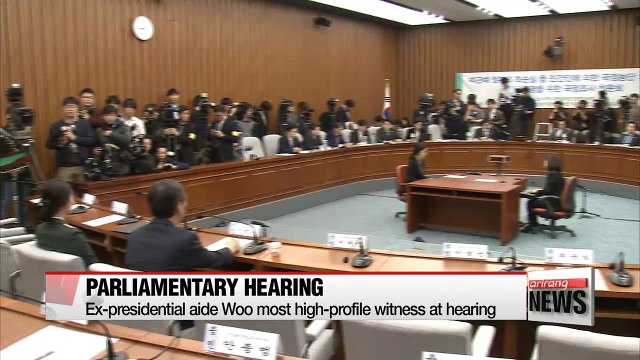 Ex-presidential aide Woo Byung-woo testifies at parliamentary inquiry