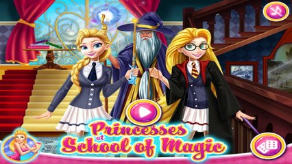 Frozen Elsa & Rapunzel Learn Magic Spells! Princess at School of Magic!