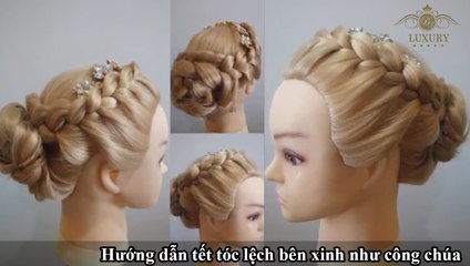 Hướng dẫn tết tóc lệch bên xinh như công chúa đơn giản dễ làm tại nhà
